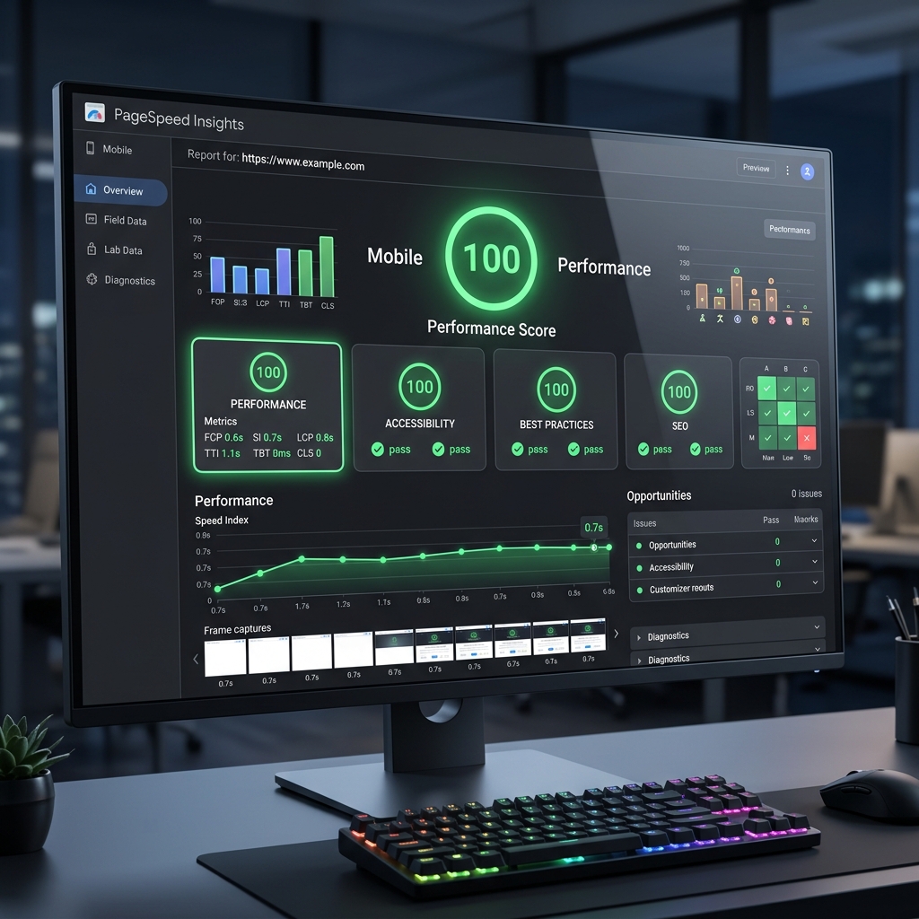 Web SEO Performance Speed Score Preview
